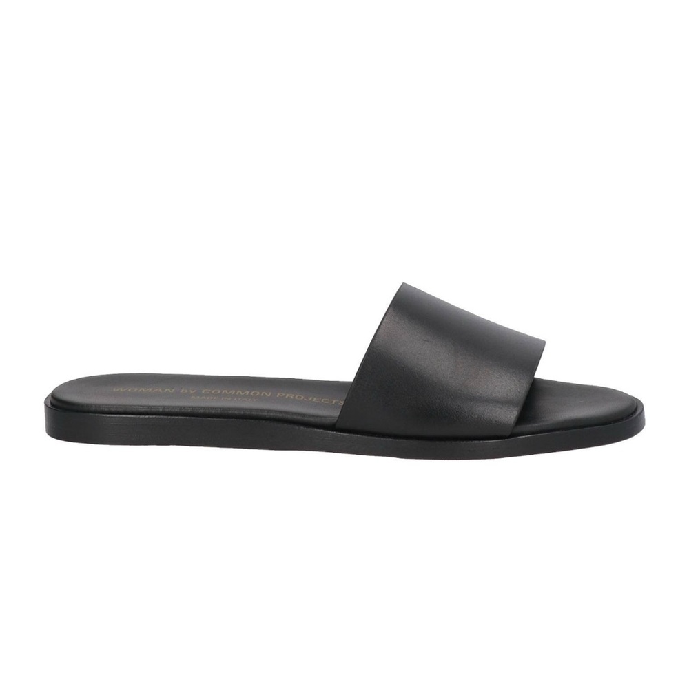 Common Projects Black Minimalist Slide Sandals